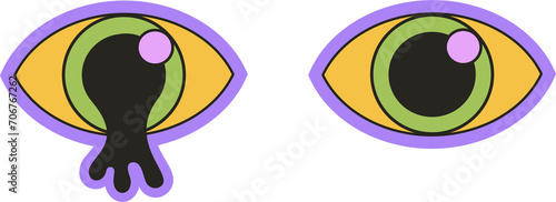 Фотография Trippy melting eye. Surreal psychedelic illustration