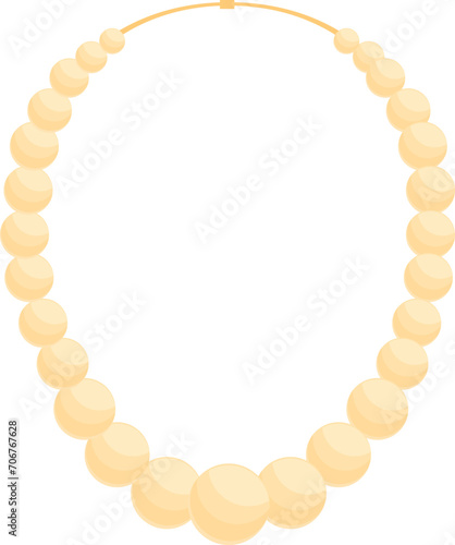 Pearl necklace icon cartoon vector. Luxury shop facade. Buy ear interior