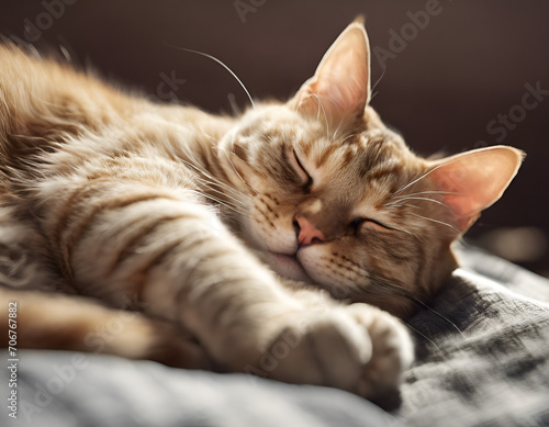 Tabby cat napping © lvaro