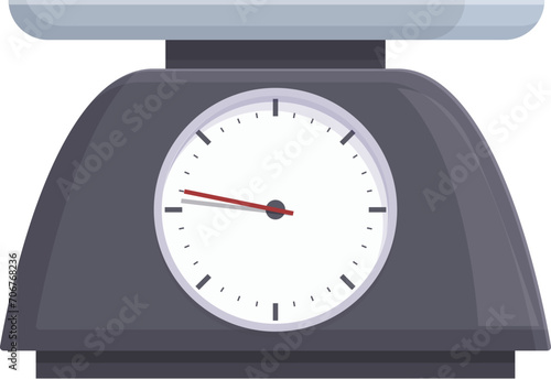 Scales equipment icon cartoon vector. Culinary tool. Kitchen digital dial