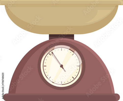 Scales equipment icon cartoon vector. Utensil compare. Equal mechanical
