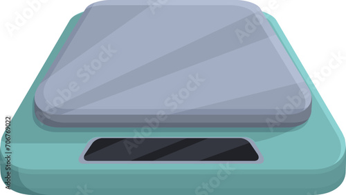 Device cooking scales icon cartoon vector. Mass cake. Measure balance