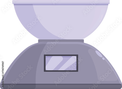 Product scales weight icon cartoon vector. Electronic dial. Kitchen justice law