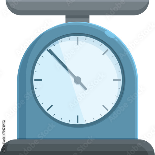 Mechanical kitchen scales icon cartoon vector. Compare dial. Digital domestic