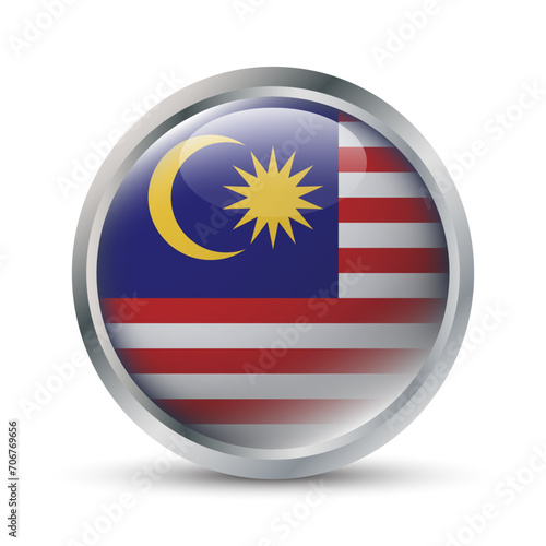 Free Download Malaysia Flag 3D Badge Illustration - GFXLoad