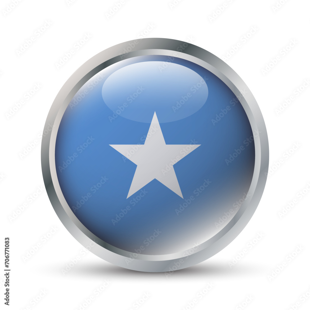 Somalia Flag 3D Badge Illustration Somalia Flag 3D Badge Illustration