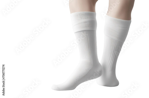 White socks isolated mockup on white background