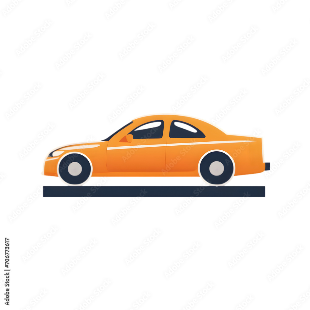 Car Rental Logo Illustration Art With a Transparent Background Generative AI.