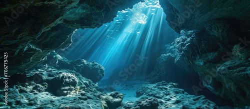 Sunlight cascades into the ...