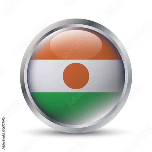 Niger Flag 3D Badge Illustration Free Download Niger Flag 3D Badge Illustration - GFXLoad