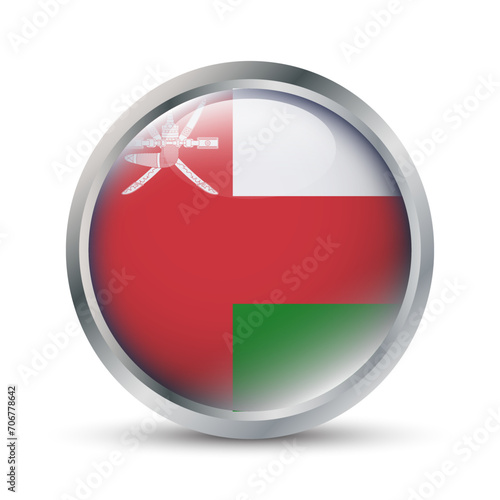 Oman Flag 3D Badge Illustration Free Download Oman Flag 3D Badge Illustration - GFXLoad