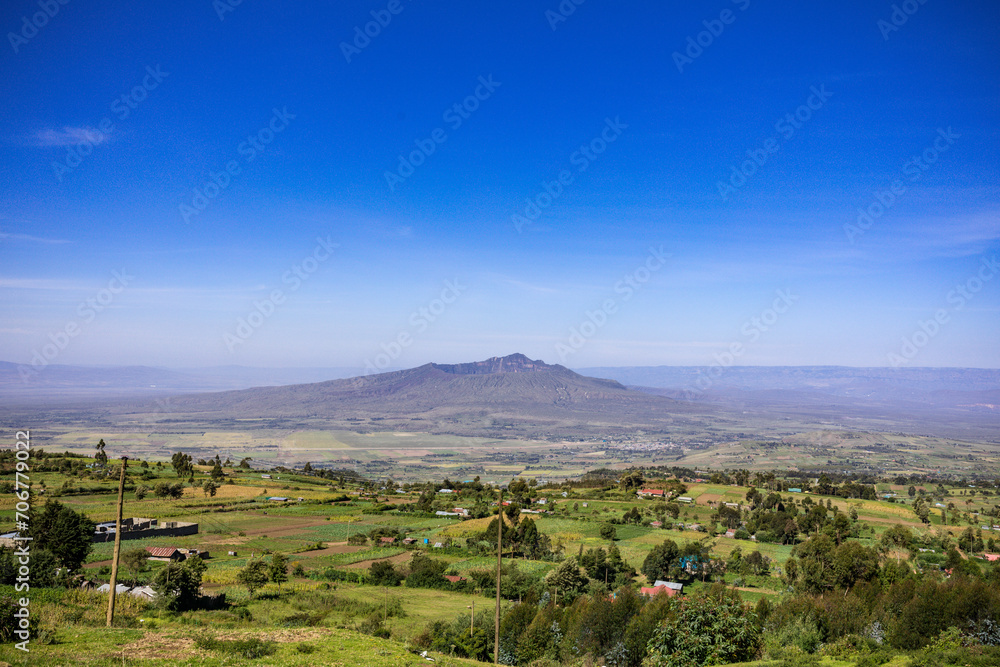 Fototapeta premium Mount Longonot National Park Stratovolcano Southeast Lake Naivasha Great Rift Valley Kenya Africa
