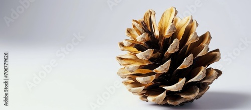Pine cone on conifer leaves...