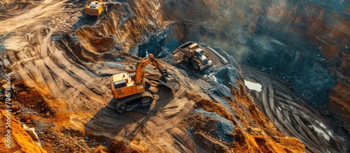 quarry extracting iron ore ...