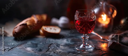 Taking Communion Cup of gla...