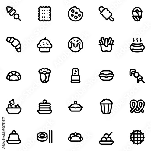 Meal Line Icon Sheet