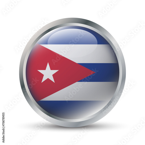 Free Download Cuba Flag 3D Badge Illustration - GFXLoad
