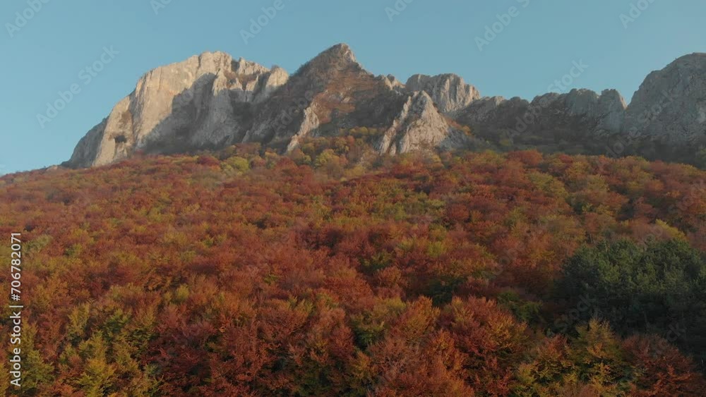 Trascau Mountain Szekler Stone On Autumn Season Trascau Mountain Szekler Stone On Autumn Season