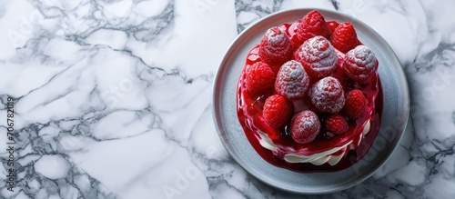 Raspberry ice cream dessert...