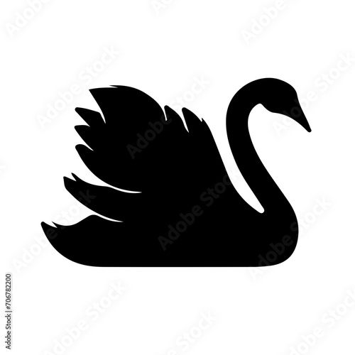 Fototapeta Naklejka Na Ścianę i Meble -  black swan vector