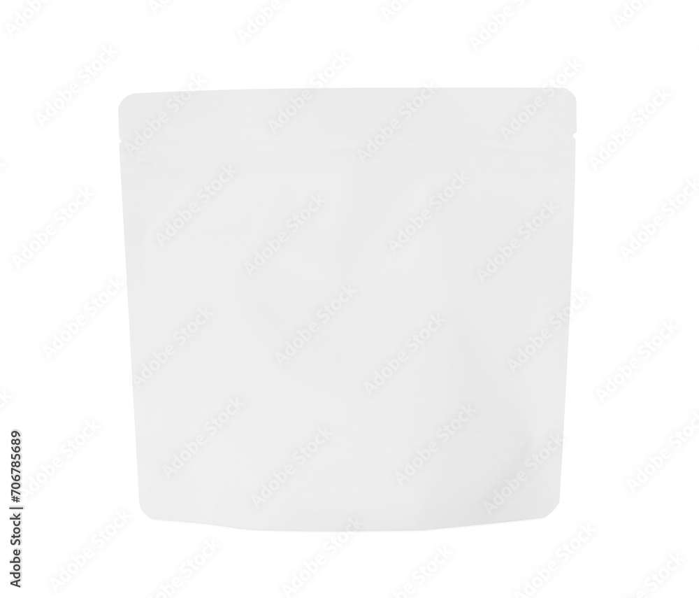 One new paper bag isolated on white One new paper bag isolated on white