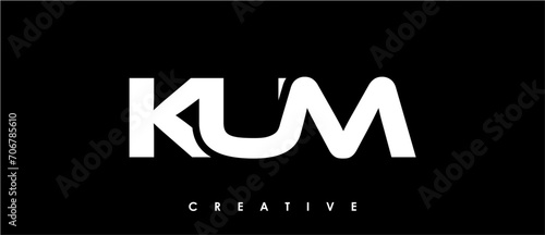 KUM Letter Initial Logo Design Template Vector Illustration