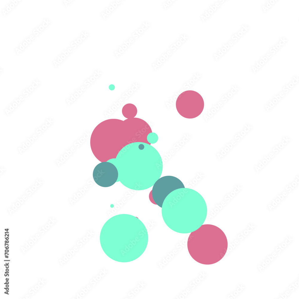 An abstract transparent bubble shape neon circles pattern design element. An abstract transparent bubble shape neon circles pattern design element.