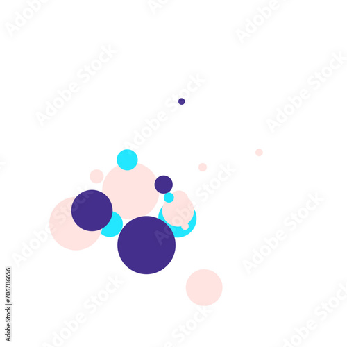 An abstract transparent bubble shape neon circles pattern design element.