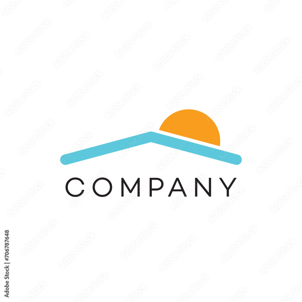 Fototapeta premium Real estate sun home property Logo design, nature, technology, engineering, health, medical, automotive, political. education, abstract, sports, animal. adventure. food, round, green, typography, 