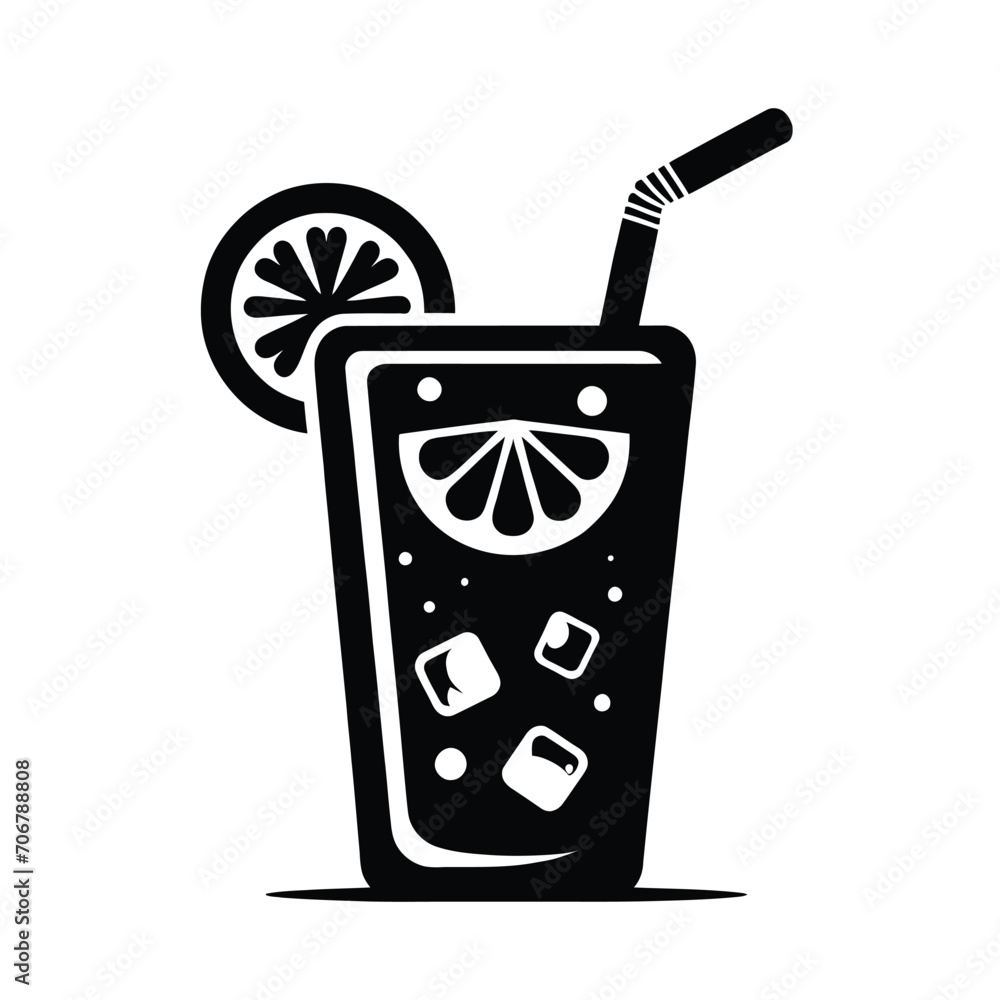 Refreshing Juice Glass Silhouette Refreshing Juice Glass Silhouette