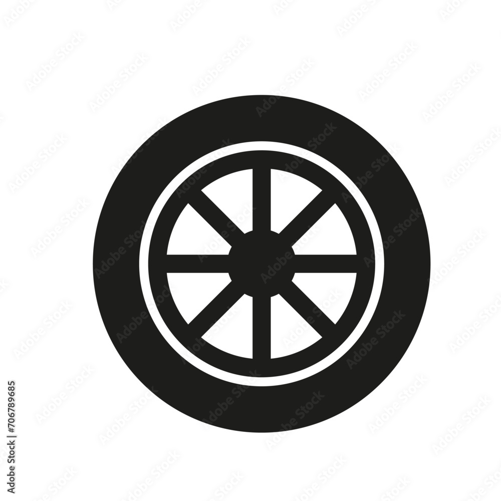 car tire icon. Vector illustration. EPS 10. car tire icon. Vector illustration. EPS 10.