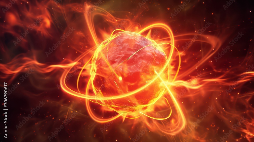 Component of nuclear fission background. Generative AI. Component of nuclear fission background. Generative AI.