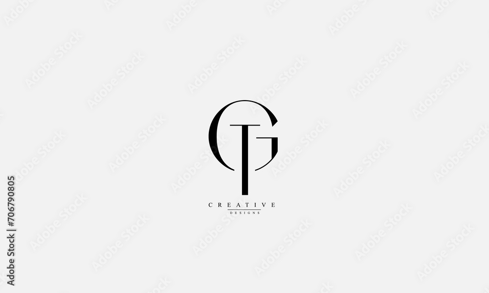 Alphabet letters Initials Monogram logo GT TG G T Alphabet letters Initials Monogram logo GT TG G T