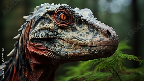 Corythosaurus in nature ancient dinosaur danger animal © Montalumirock
