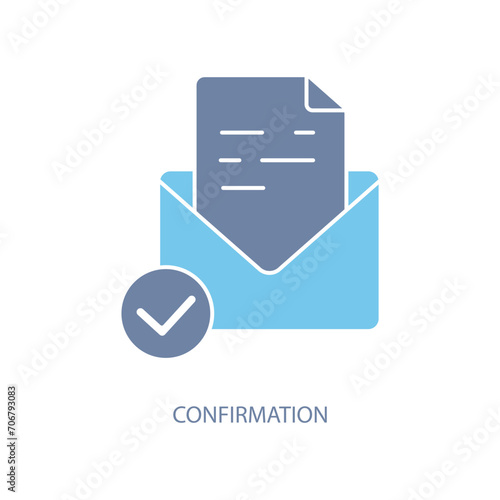 confirmation concept line icon. Simple element illustration. confirmation concept outline symbol design.