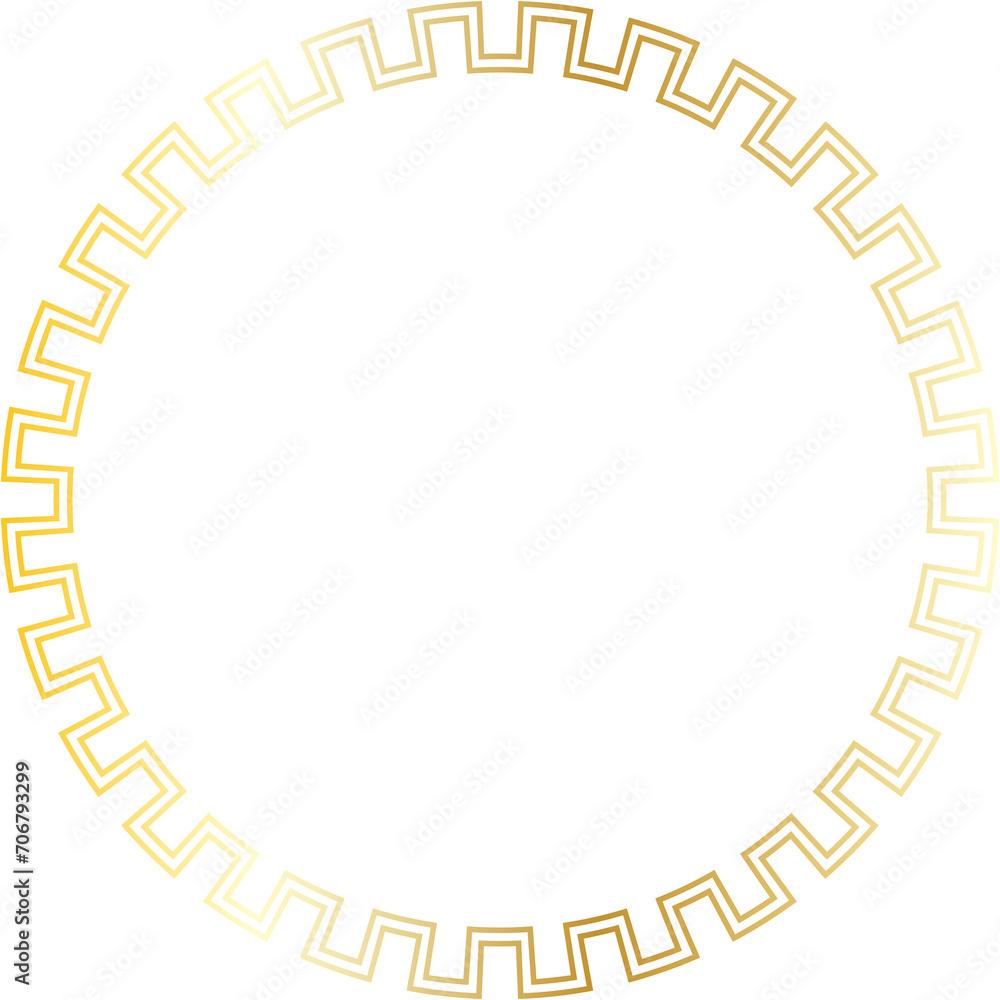 gold line circle transparent