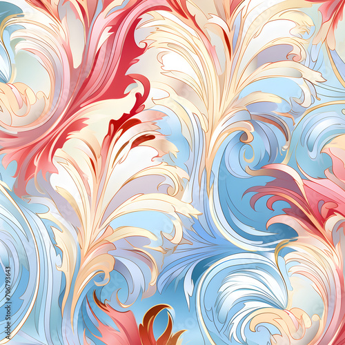 seamless floral pattern  Ai generative  