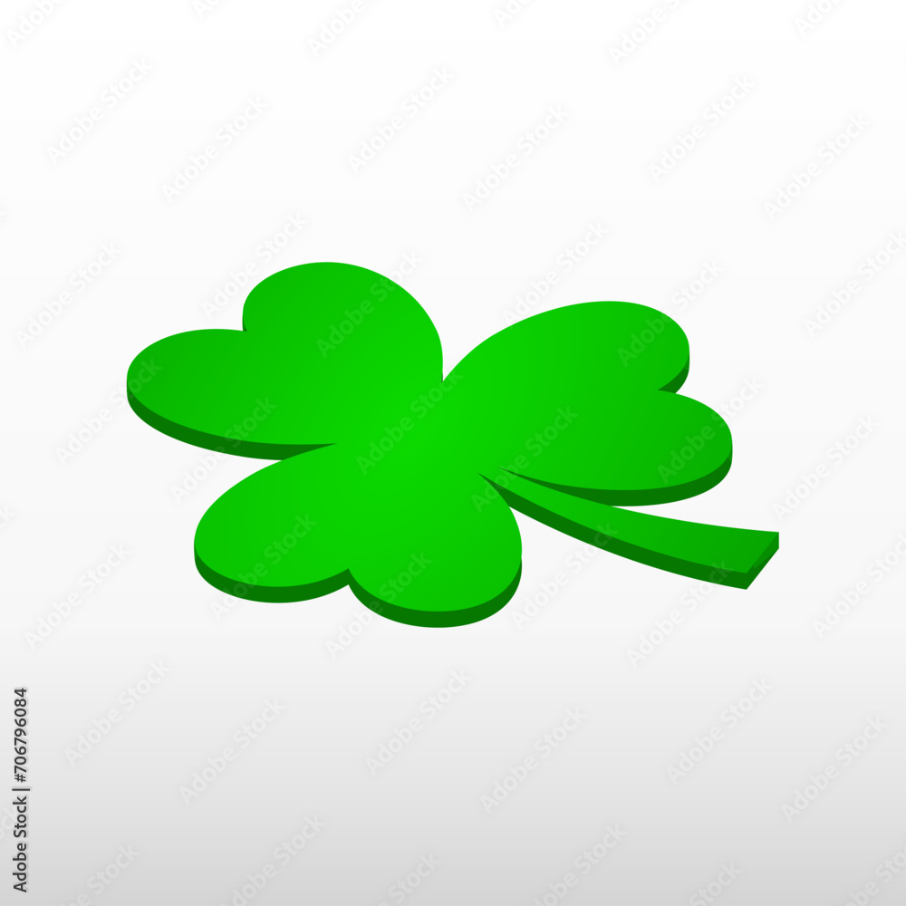 Illustration vector graphic of isolated isometric shamrocks. Illustration vector graphic of isolated isometric shamrocks.