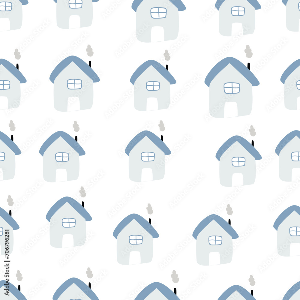 Charming Hand-Drawn House Cartoon Patterns - Seamless Flat Style Design for Cute and Cozy Nursery Decor and Textiles Charming Hand-Drawn House Cartoon Patterns - Seamless Flat Style Design for Cute and Cozy Nursery Decor and Textiles