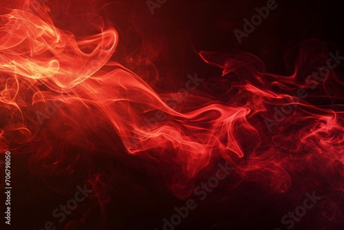 Abstract Red smoke on a dark background. Texture