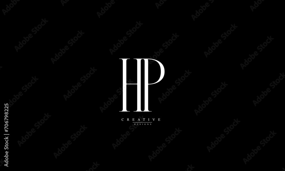 Alphabet letters Initials Monogram logo HP PH H P Alphabet letters Initials Monogram logo HP PH H P