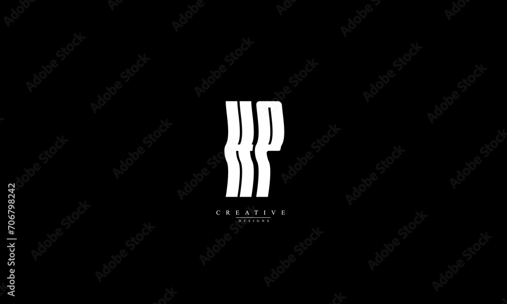 Alphabet letters Initials Monogram logo HP PH H P Alphabet letters Initials Monogram logo HP PH H P