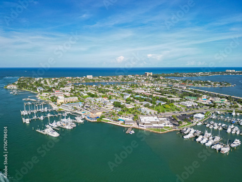 Beachside homes in the Fort Pierce area on South Hutchinson Island in St. Lucie County, Florida, USA.  photo