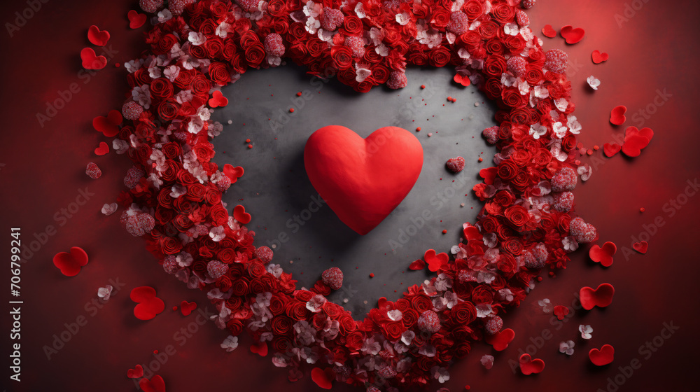 red heart background