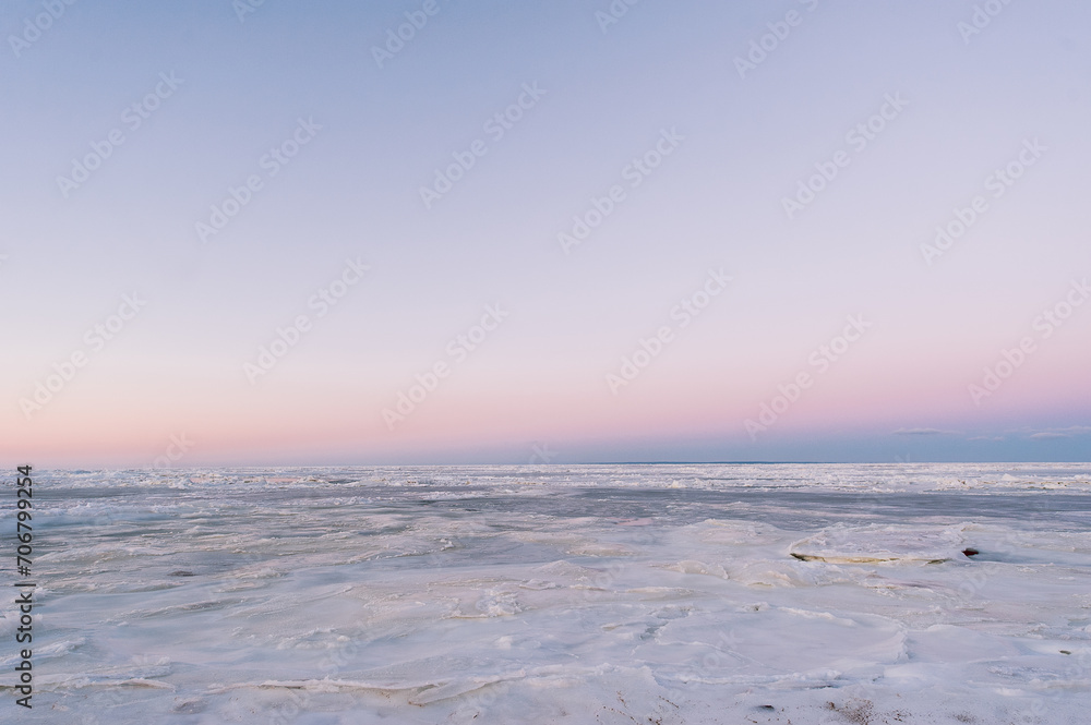 Northumberland Strait on a sub-zero winter day 