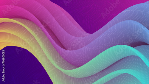 Multi layers fluid color 3D wavy abstract background. Innovation and Digital data concept design. Vector illustration eps10