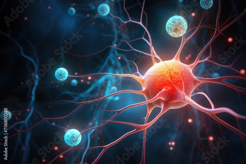 The parasympathetic nervous system activating acetylcholine-mediated responses for rest and digestion. photo
