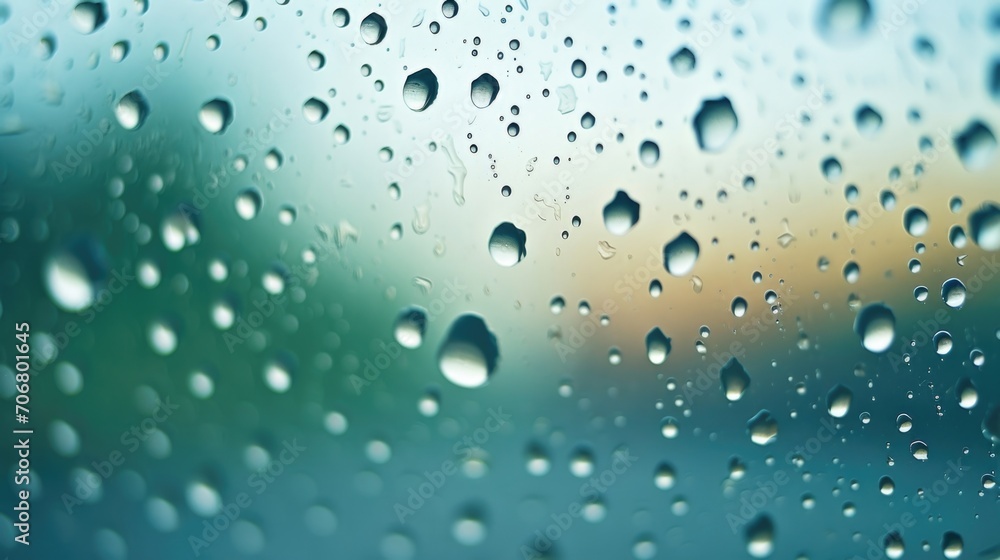 The gradual descent of water droplets on the windowpane is a reminder of the constant rhythm of life.