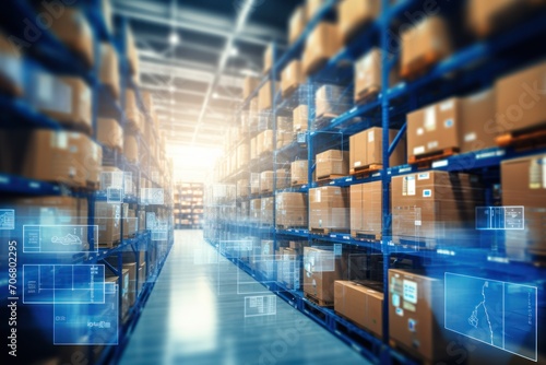 smart warehouse management system can identify package picking and delivery. 
