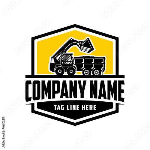 Skid steer loader company  logo vector image